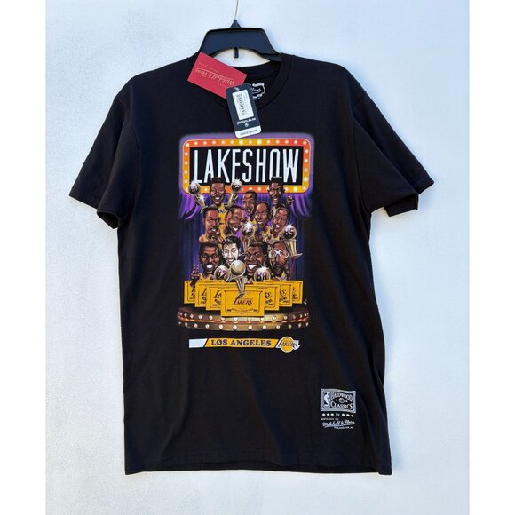 Mitchell & Ness Lakershow Los Angeles Lakers Black T-Shirt Nostalgia Co. Size M - Picture 1 of 5